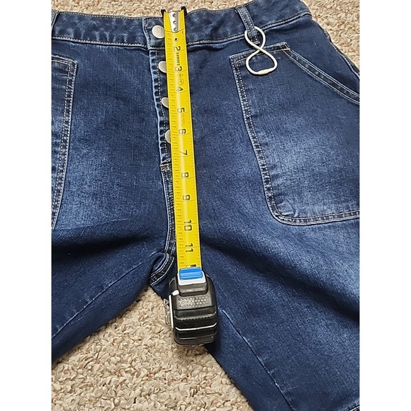 Flamingals Womens Cargo Jogger Jeans Mid Rise Multi Pocket Denim XXL New - Picture 8 of 14